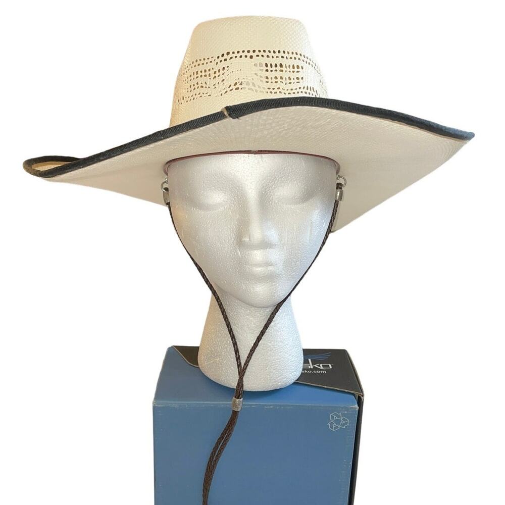 Alamo Hat with‎ Iron Weave - Hat Size 7 - Silver Slide & End Caps